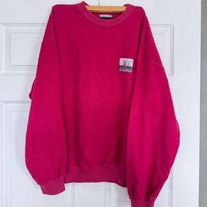 Le Coq Sportif Vintage Fuchsia Crewneck Sweater